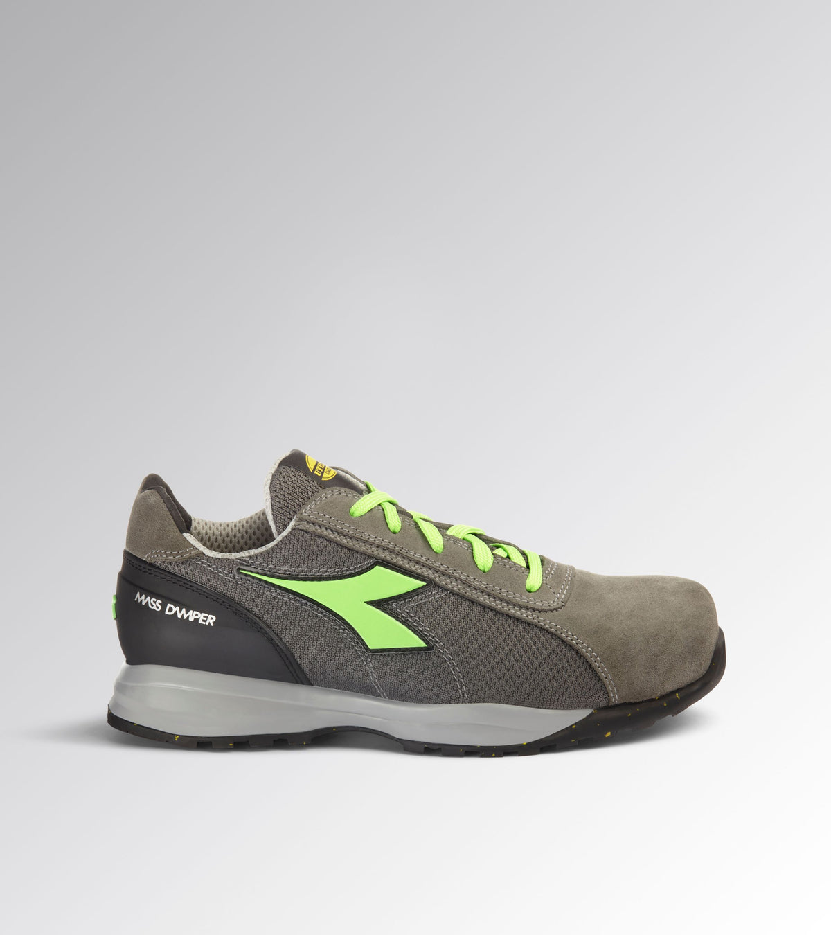 Diadora Glove MDS Text Low S1PS grigio carbone/verde fluo