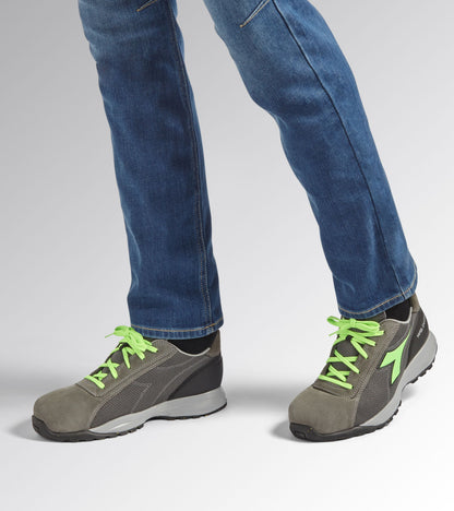 Diadora Glove MDS Text Low S1PS grigio carbone/verde fluo