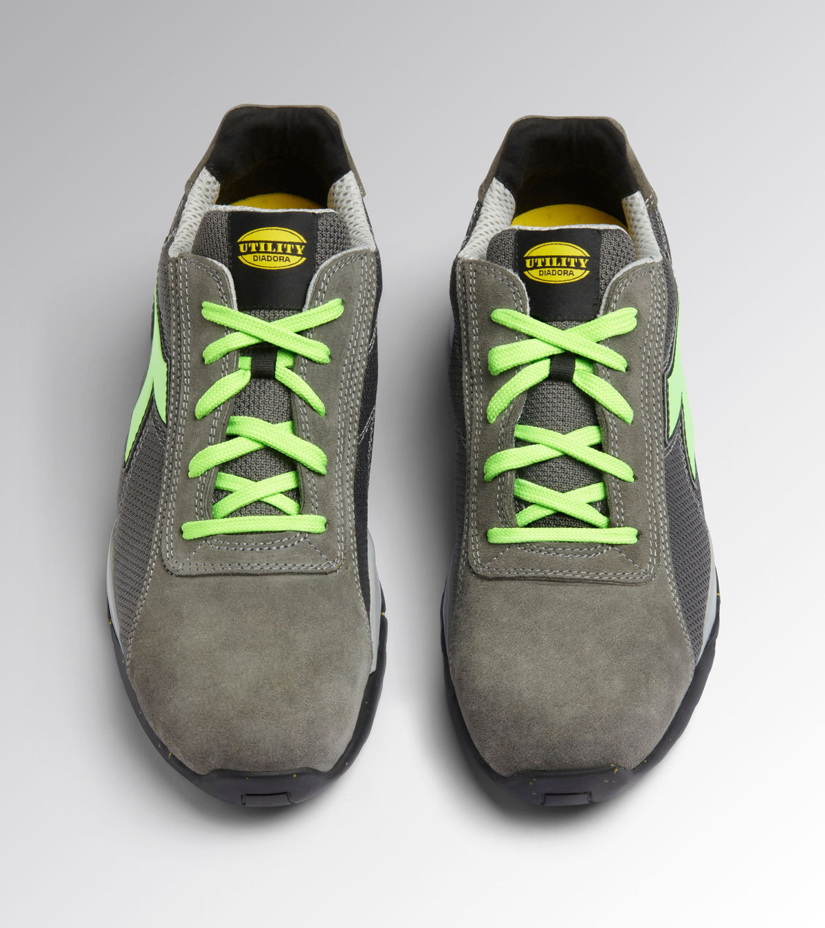 Diadora Glove MDS Text Low S1PS grigio carbone/verde fluo