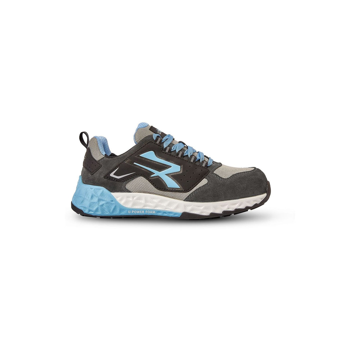 U-Power ARYA ESD scarpa antinfortunistica S1PS grigio azzurro vista laterale